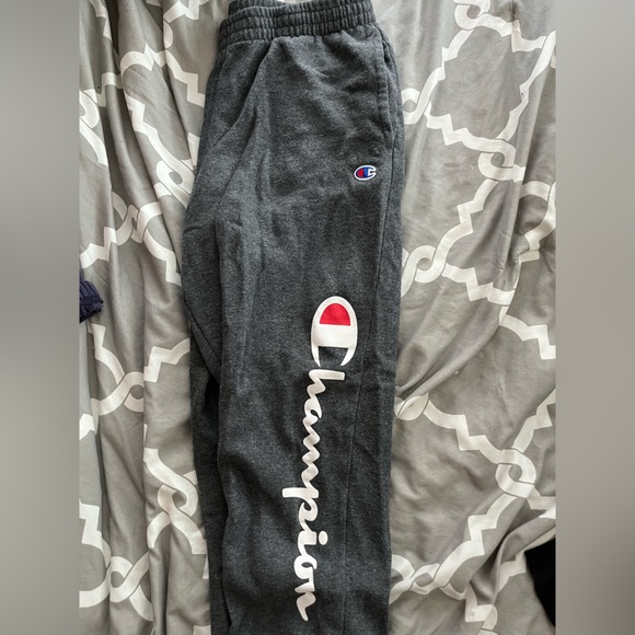champion womens/unisex gray sweatpants - Picture 2 of 4